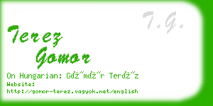 terez gomor business card